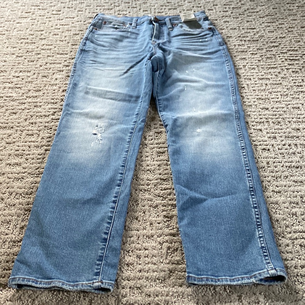 J. Crew High-Rise Wide-Leg Jeans in Faded Blue